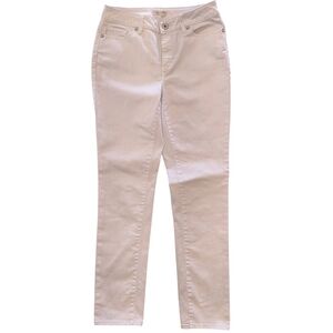 COLDWATER CREEK White Denim Slim Leg Mid-Rise Ankle Jeans Size 4 29x30
